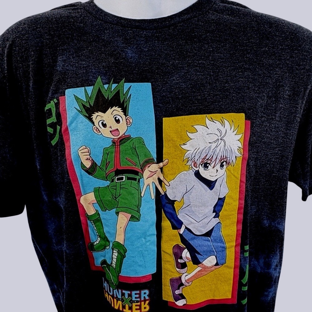 Hunter x Hunter Gon and Killua Graphic T-Shirt Charcoal Heather Mens Size Medium